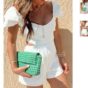 White romper size medium in juniors